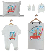 Pia Baby GL 1902-02 İsme Özel Beşli Tulum Set