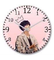 Suga Aesthetic Bts Duvar Saati Bombeli Gercek Cam