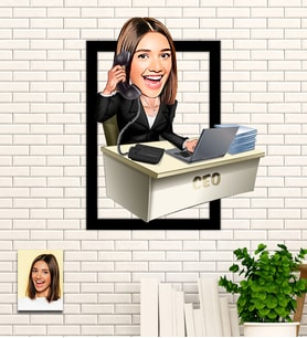 Kişiye Özel Ceo Hediye Karikatür Ahşap Tablo