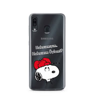 Snoopy Tasarımlı Süper Şeffaf Silikon Telefon Kılıfı Samsung A30