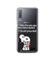 Snoopy Tasarımlı Süper Şeffaf Silikon Telefon Kılıfı Samsung A7 (2017)