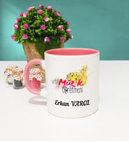 Müzik Öğretmeni Kupa Bardak Pembe