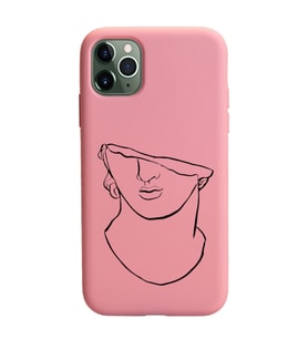 Iphone 11 Pro Max Çizgi Tasarımlı Pudra Lansman Telefon Kılıfı