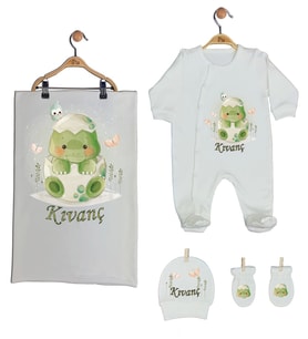 Pia Baby Gl 1924-03 İsme Özel Battaniyeli Tulum Set