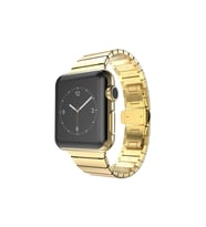 BİPOWER Apple Watch 42-44mm KRD9 Klasik Metal Kordon (Gold)