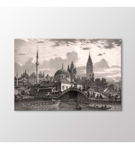 Arty Tablo Galata'da Köprü Girişi Tablo (Karışık)