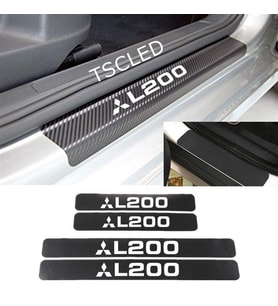 Mitsubishi L200 Karbon Kapı Eşiği Koruma Sticker (4 Adet)