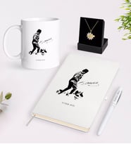 BK Gift Kişiye Özel Atatürk Temalı Beyaz Kupa Defter Kalem ve İsimli Papatya Kolye Hediye Seti-16 (Model 1)