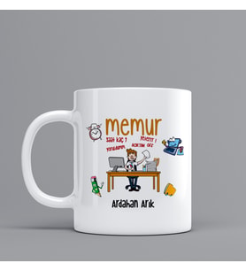 Memurlar İçin Hediye Kupa Bardak Kişiye Özel Hediye Z48