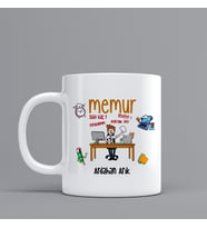 Memurlar İçin Hediye Kupa Bardak Kişiye Özel Hediye Z48