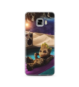 Baby Groot Tasarım Süper Şeffaf Silikon Telefon Kılıfı Samsung C5  