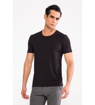 D'S DAMAT Trendy Bisiklet Yaka T-Shirt Siyah