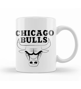 Chicago Bulls Logo Kupa Bardak Porselen