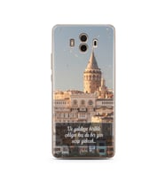 Galata Tasarımlı Süper Şeffaf Silikon Telefon Kılıfı Huawei Mate 10 Pro