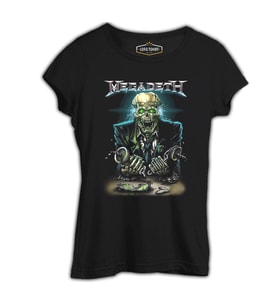 Megadeth - Vic 4 Siyah Kadın Tshirt