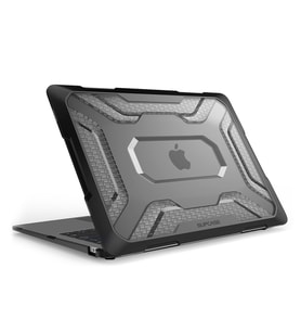 MacBook Air Kılıf HardCase Touch ID A1932 2018/2019 Uyumlu Darbe Emici OutDoorSC (Siyah)
