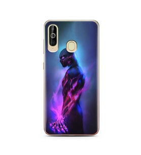 Black Panter Tasarım Süper Şeffaf Silikon Telefon Kılıfı Samsung A60