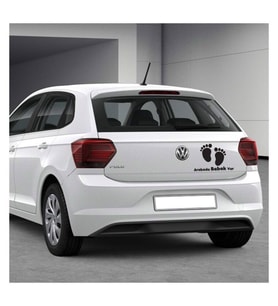 Arabada Bebek Var Sticker Yapıştırma