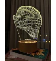 Buz Hokeyi Kaskı Figürlü Dekoratif Hediye Led Masa Lambası  BYLAMP