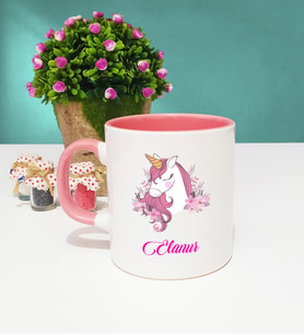 Unicorn Tasarımlı Unicorn Kupa Bardak Pembe