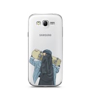 Kaykay Kız Tasarım Süper Şeffaf Silikon Telefon Kılıfı Samsung Grand Neo