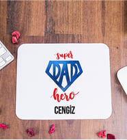 Süper Dad İsme Özel Mouse Pad
