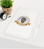 BK Gift Kişiye Özel Komiser Yardımcısı Temalı Beyaz Defter Kalem Seti - 1
