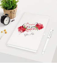 BK Gift Kişiye Özel Benim Güzel Annem Beyaz Defter Kalem Seti