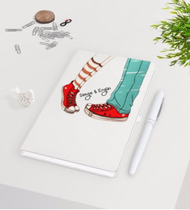BK Gift Kişiye Özel Sevgililer Günü Beyaz Defter Kalem Seti-88