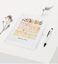 BK Gift Kişiye Özel Öğretmen Sözleri Temalı Beyaz Defter Kalem Hediye Seti - 1
