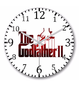 The Godfather Logo  ll Duvar Saati Bombeli Gercek Cam