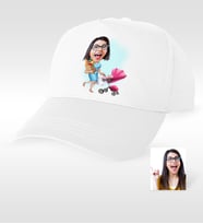 BK Gift Kişiye Özel Ev Hanımı Karikatür Beyaz Şapka  1