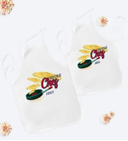 BK Gift Kişiye Özel İkili Baba Oğul Mutfak Önlüğü Seti - 2 (Beyaz)