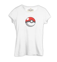 Pokemon - Pokeball Beyaz Kadın Tshirt