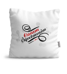 BK Gift Kişiye Özel Canım Öğretmenim Dekoratif Yastık  2