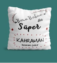 BK Gift Kişiye Özel Babalar Günü Temalı Yastık 17619