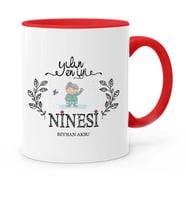 BK Gift Kişiye Özel Yılın En İyi Ninesi Kırmızı Kupa Bardak
