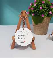 Hayat Kısa Tasarımlı Kişiye Özel Hediye Hayat Kısa Ahşap Anahtarlık