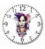Jessica Jones Marvel  Duvar Saati Bombeli Gercek Cam