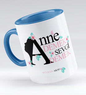 BK Gift Kişiye Özel Anne Demek Sevgi Demek Kupa Bardak