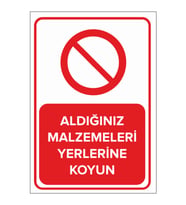 MIGNATIS - Aldığınız Malzemeleri Yerlerine Koyun Levhası - Sac Malzeme 25x35cm
