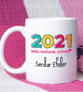 Sana Mutluluk Getirsin 2021 Yılbaşı Hediyesi Kupa Bardak