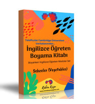 İngilizce Öğreten Boyama Kitabı (Sebzeler)