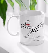 BK Gift Kişiye Özel Mânâ Sevgili Beyaz Kupa Bardak