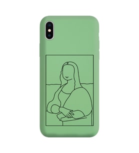 Iphone Xs Max Çizgi Tasarımlı Yeşil Lansman Telefon Kılıfı