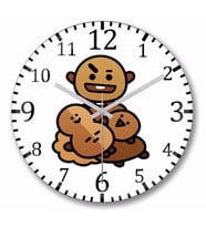 Bts Love Yourself BT21 Shooky Bts Duvar Saati Bombeli Gercek Cam