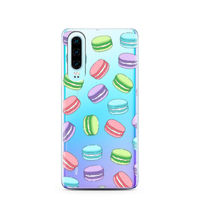 Macaron Tasarımlı Süper Şeffaf Silikon Telefon Kılıfı Huawei P30  