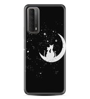 Kılıfland Huawei P Smart 2021 Kılıf Silikon Resimli Kapak Cat Of The Moon Stok 338