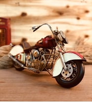 El Yapımı Dekoratif Metal Kırmızı Alevli Chooper Motorsiklet 1510e5321