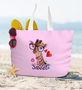 BK Gift Kişiye Özel Pudra Pembe Fermuarlı Plaj Çantası  13